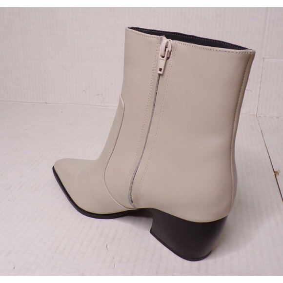 🆕FRANCO SARTO Vittorio Western Zip Bootie Ankle Boot 8 Off White - Picture 12 of 13